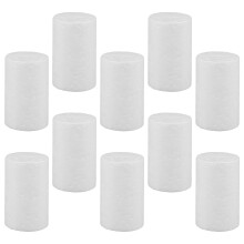 30Pcs White Foam Tubes for Modeling and DIY Christmas Decorations