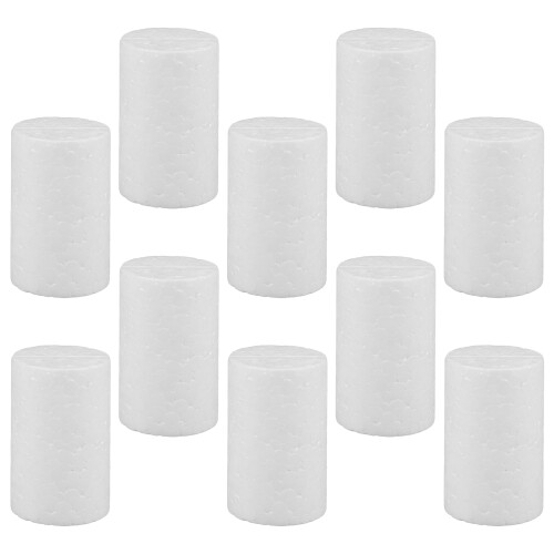 30Pcs White Foam Tubes for Modeling and DIY Christmas Decorations