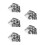 Self Adhesive Black PVC Mailbox Number Sign Decals Weatherproof 8