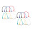 12Pcs Sturdy Metal Rubber Guitar Effect Patch Cables for Amplifiers 9