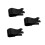 3Pcs Durable Rear Wiper Arm Cap Covers for Auto Front Windshield Black 7