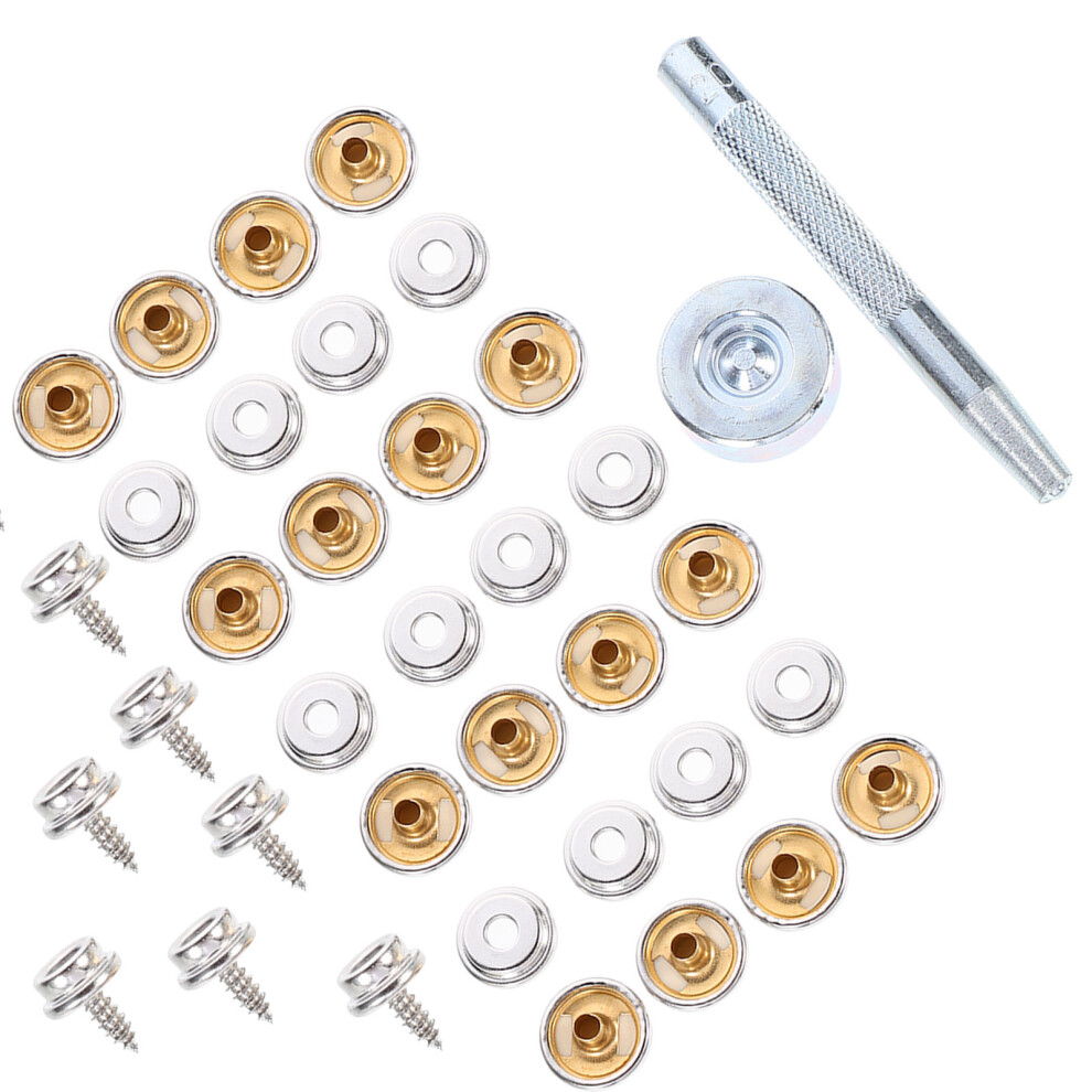 304Pcs Boat Tarp Snap Kit Silver Copper Heavy-Duty Marine Fastener Set 3584274443697