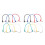 12Pcs Sturdy Metal Rubber Guitar Effect Patch Cables for Amplifiers 8