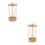2Pcs Acrylic Straw Storage Container with Wood Lid for Countertop Use 10