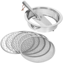 2Sets Heavy Duty Stainless Steel Garden Sifter Set for Soil and Stones