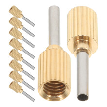 50Pcs Steel Copper Caulking Tips Golden Reusable Nozzle Finishing Tool