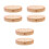 6Pcs Natural Solid Wood Lamp Bases Round DIY Desk Lamp Base 9