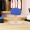 Space-Saving Blue Wooden Ironing Board for Collars Cuffs Home Use 4