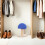 Space-Saving Blue Wooden Ironing Board for Collars Cuffs Home Use 5