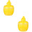 2Pcs Multi-Function Ceramic Stew Pot Yellow Kitchen Tableware 8