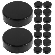 48Pcs Black PU Foam Practice Hockey Pucks Multipurpose Training Pucks