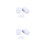 2Pcs Vertical Blind Chain Suit White with 20M Beaded Buckle and Plates 4