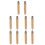 10Pcs Solid Wood Tool Handle Replacement Ergonomic Grip Light Yellow 7
