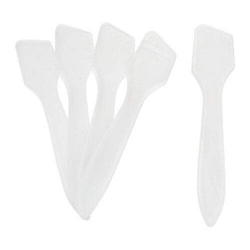 500Pcs Transparent Makeup Spatulas Plastic Handle for Cream & Mask Use
