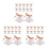 75Pièces Boîtes Treats Triangle Papier Solide Mariage 7