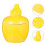 2Pcs Multi-Function Ceramic Stew Pot Yellow Kitchen Tableware 11