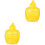 2Pcs Multi-Function Ceramic Stew Pot Yellow Kitchen Tableware 5