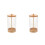 2Pcs Acrylic Straw Storage Container with Wood Lid for Countertop Use 5