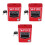 3Pcs Resettable Emergency Fire Alarm Button with Box Red Manual Switch 5