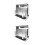 2St Rvs Cutterrek En Eetstokjeshouder Messenblok Multifunctioneel 3