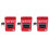 3Pcs Resettable Emergency Fire Alarm Button with Box Red Manual Switch 8