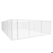 Chenil exterior com cerca de parque para animais, cão exterior para cães em aço galvanizado 950 x 570 x 185 cm 02_0000481