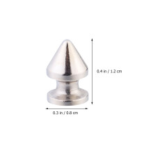 60Pcs Silver Tree Shape Rivets DIY Metal Spikes for Clothes Shoes Bags