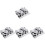 4Sets Silber Nail Art Dappen Stabil Für Flüssigkeiten 4
