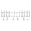 30Pcs Durable White Ceramic Kiln Support Pins for Home Pottery Use 5
