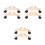 6Stk Raumteiler Basis Holz Mit , Leichter Transport, Beige 5
