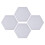 8Stk Reine Baumwoll Malplatten Hexagonal Robuste Künstlertafeln Weiß 3