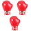 3Stk Modebroschen Herren Boxhandschuh Metall Rot Dekorative Pins 5