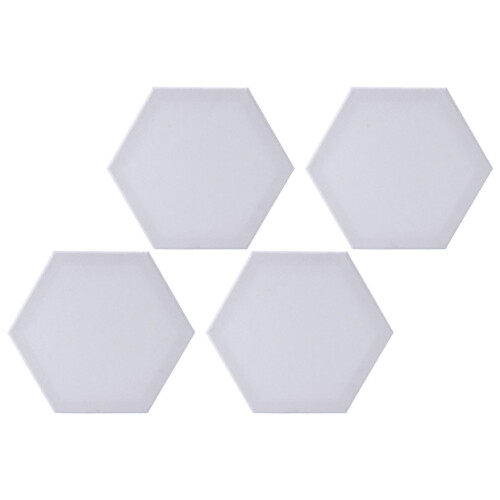 8Stk Reine Baumwoll Malplatten Hexagonal Robuste Künstlertafeln Weiß 1
