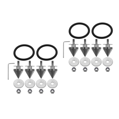 2Sets Aluminium Auto Stoßstangen Schnellverschluss Kit Front Heck Bunt 2