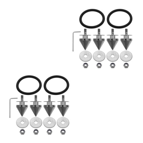 2Sets Aluminium Auto Stoßstangen Schnellverschluss Kit Front Heck Bunt 1