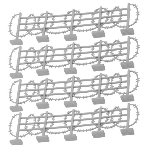 100Pièces Clôture Miniature Jeu Plastique Pour Scène 1