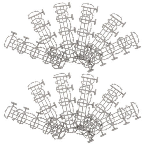 100Pièces Clôture Miniature Jeu Plastique Pour Scène 2