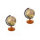 2Pièces Globe Décoratif Vintage Métal Bois Support Pour Bureau 5