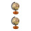 2Pièces Globe Décoratif Vintage Métal Bois Support Pour Bureau 7