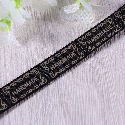 Schwarzes Handmade Stofflabel Nähetiketten Für DIY 1
