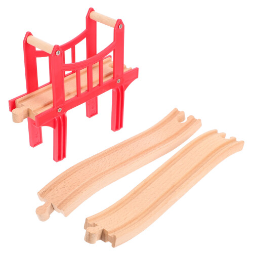 2Ensembles Ponts En Bois Flexibles Accessoires Pour Trains Jouets 2