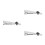 3Pièces Clips De Cravate Cuivre Argent Style Croix Pour 4