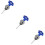 3Pièces Huile Aluminium Bleu Pour Et Transmission 8