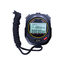 4Pièces Chronographes Sport LCD Noir Antipoussière 3 Lignes