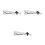 3Pièces Clips De Cravate Cuivre Argent Style Croix Pour 5