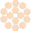 200Pièces Chips Bois Hexagones Beige Non Fini Pour 2