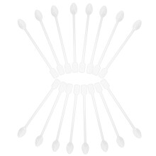 500Pièces Cuillères Blanches Double Tête PP Pour Café Dessert
