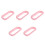 5Paires Anneaux ABS Rose Accessoires Lit 5
