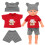 1Ensemble Costume Bébé En Coton Pour Jeu Et Décor 1