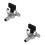 2Pièces Robinet Essence Métal Noir Mini 2 Temps Atv Boost 4